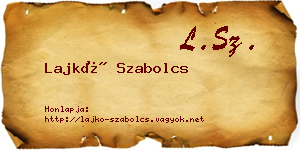 Lajkó Szabolcs névjegykártya
