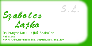 szabolcs lajko business card